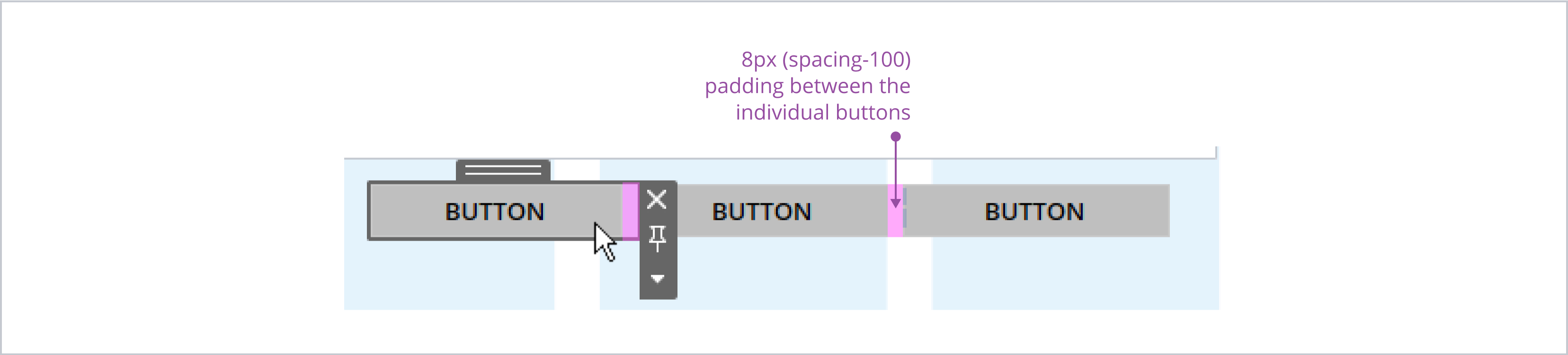 Vertical button padding