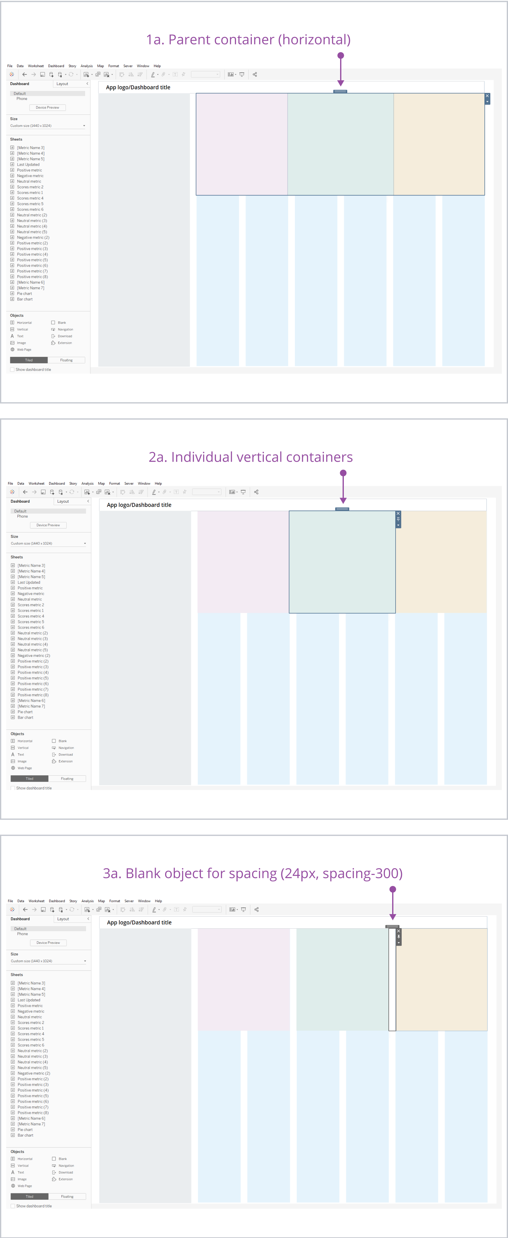 Horizontal container nesting