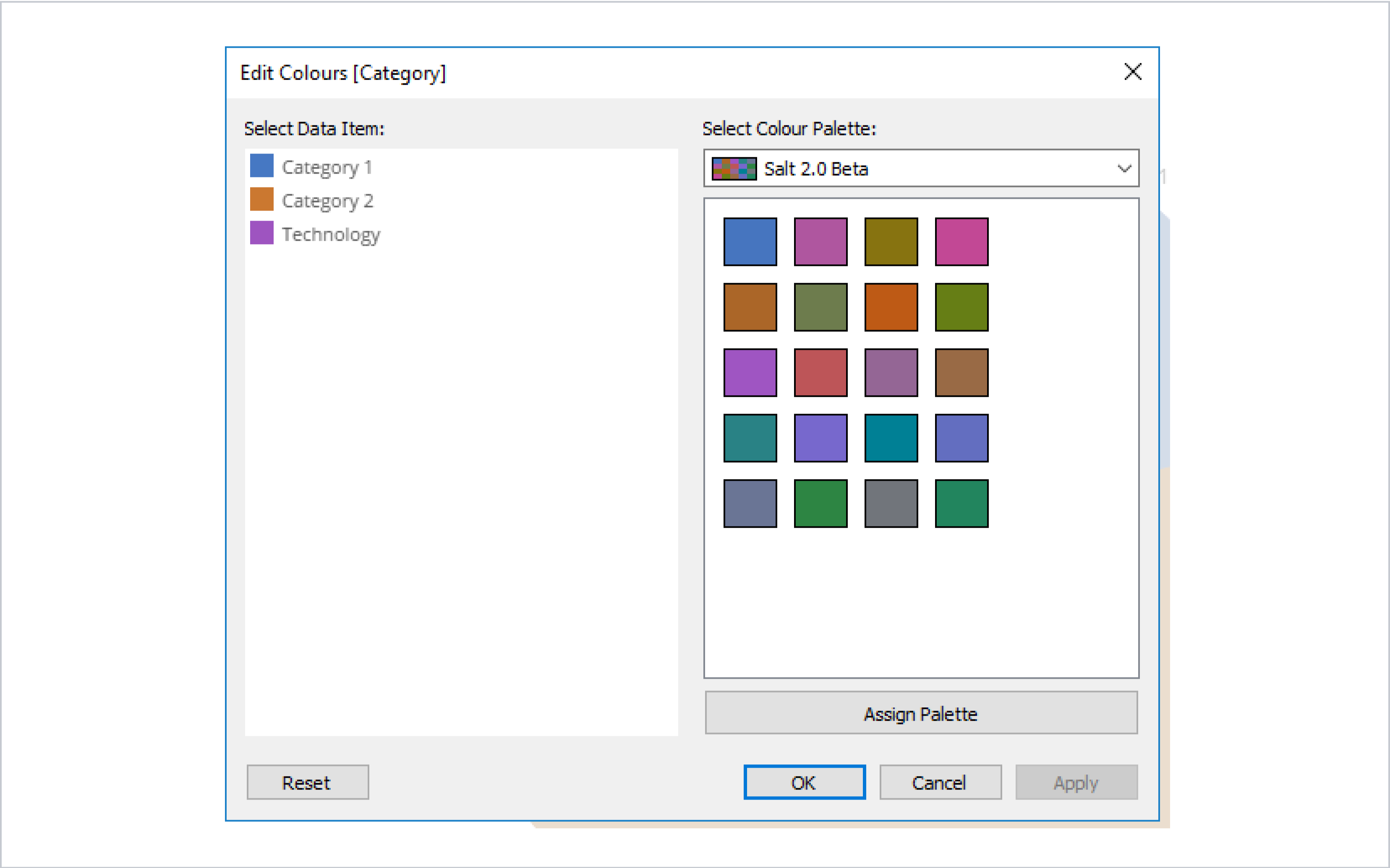 Salt 2.0 Beta color palette in Tableau